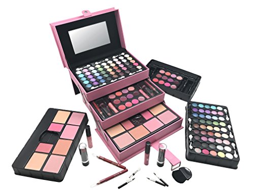 BR All In One Makeup Kit (Eyeshadow, Blushes, Powder, Lipstick & More) Holiday Gift Set (LightPink)