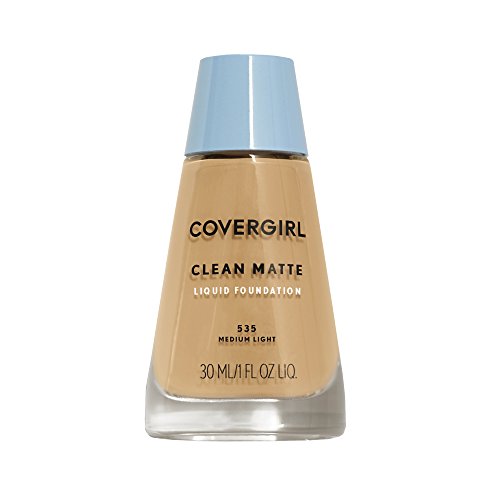 COVERGIRL Clean Matte Liquid Foundation 535 Medium Light, 1 oz (packaging may vary)