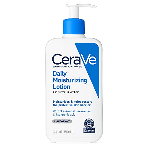 CeraVe Daily Moisturizing Lotion | 12 Ounce | Face & Body Lotion for Dry Skin with Hyaluronic Acid | Fragrance Free