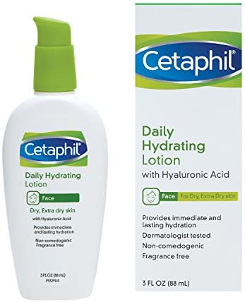 Cetaphil Daily Hydrating Lotion with Hyaluronic Acid, Basic , 3.0 Fluid Ounce