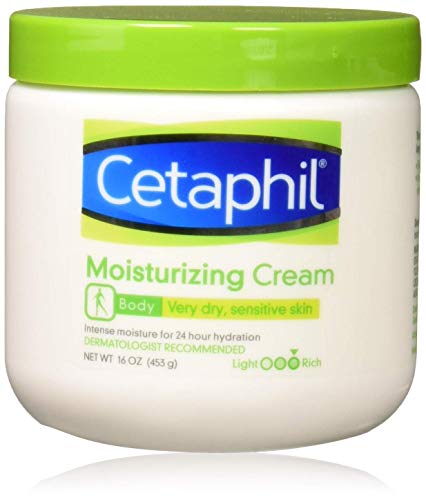 Cetaphil Moisturizing Cream for Very Dry/Sensitive Skin, Fragrance Free, 16 Ounce (Pack of 3)