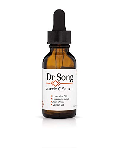 Dr Song Vitamin C with Hyaluronic Acid, Vitamin E, Witch Hazel, Lavender Oil, Rose Water, Jojoba Oil, and Aloe Vera, Anti-Aging Skin Care with Antioxidants, Facial Moisturizer