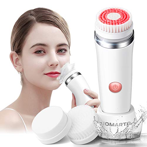 Facial Cleansing Brush Gift Kit, JOMARTO Waterproof Facial Cleansing Devices, Spin Brush with Replaceable Brush Heads, USB Rechargeable for Deep Cleansing, Gentle Exfoliating and Removing Blackhead