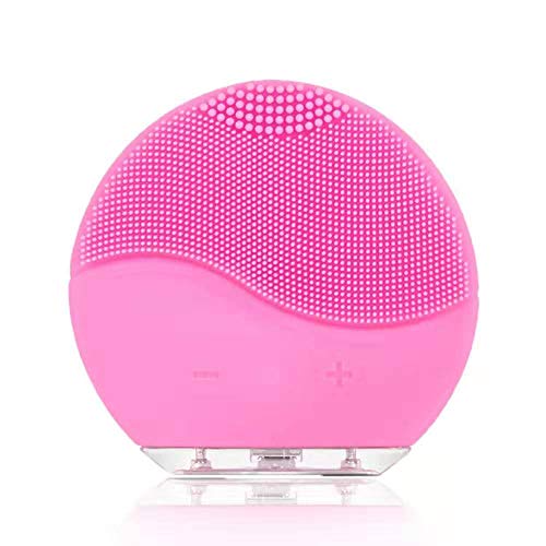 Facial Cleansing Brush,Rabiota Waterproof & Silicon Facial Cleaner,Electric Masager Cleansing System for Deep Cleansing Care,Face Massage Brush and USB Charging Cables (Pink)