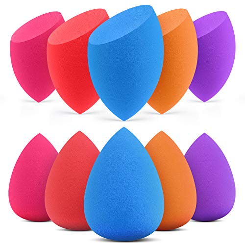 InnoGear Makeup Sponge, 10 Pcs Makeup Sponges Blender Set Beauty Cosmetic Foundation Blending Applicator Puff, Flawless for Liquid Cream Powder