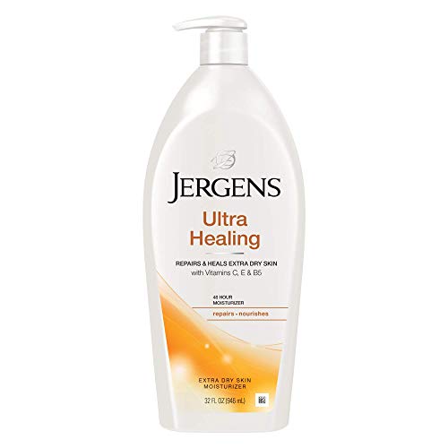 Jergens Ultra Healing Dry Skin Moisturizer, 32 Ounce Body Lotion, for Absorption into Extra Dry Skin, with HYDRALUCENCE blend, Vitamins C, E, and B5