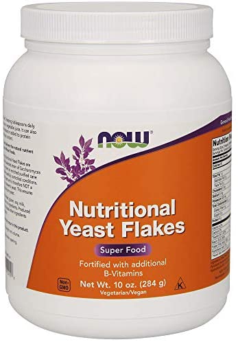 NOW Supplements, Nutritional Yeast Flakes Fortified with Additional B-Vitamins, 10-Ounce