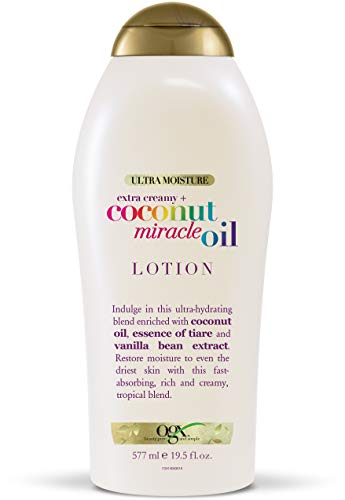 OGX Extra Creamy + Coconut Miracle Oil Ultra Moisture Lotion, 19.5 Fl Oz (Pack of 1)