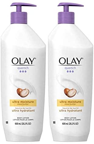 Olay Quench Body Lotion Ultra Moisture with Shea Butter and Vitamins E and B3, 20.2 oz (Pack of 2)