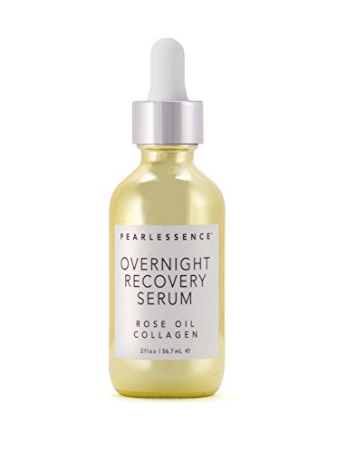 Pearlessence Overnight Recovery Serum, Rose Oil Collagen - Minimizes The Appearance of Fine Lines and Wrinkles, Resulting in Smoother and Hydrated Skin