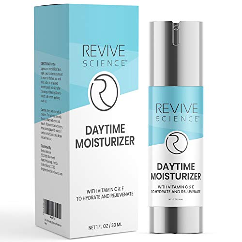 Revive Science Ultra Hydrating Daytime Face Moisturizer Cream - Anti Aging Face Lotion with Vitamin C & E - Face Moisturizer for Women and Men - Fragrance Free, All skin types -1 fl oz