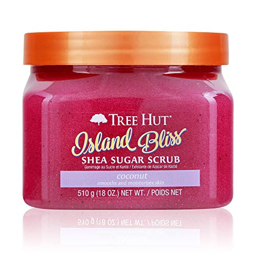 Tree Hut Shea Sugar Scrub Island Bliss, 18oz, Ultra Hydrating & Exfoliating Scrub for Nourishing Essential Body Care