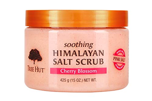 Tree Hut Soothing Himalayan Salt Scrub Cherry Blossom, 15oz, Ultra Hydrating and Exfoliating Scrub for Nourishing Essential Body Care