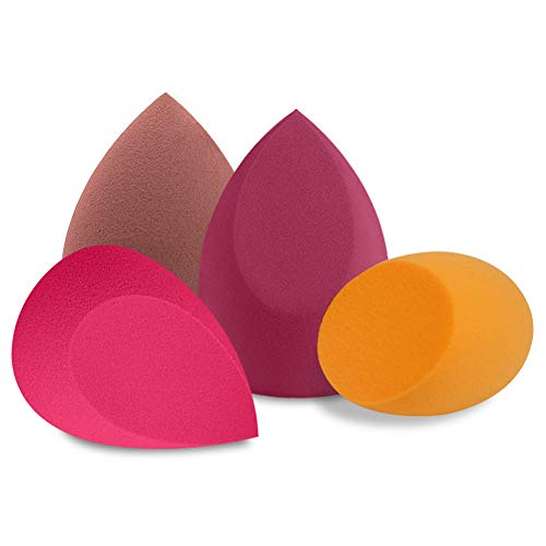 BAIMEI 4Pcs Makeup Sponge Blender Set, Multi-shape Blending Sponges for Dry & Wet Use, Multi-color Foundation, Blush Beauty Sponges