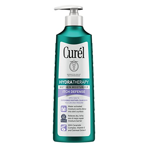 Curél Hydra Therapy, Itch Defense Moisturizer, 12 Fl Oz (Pack of 1) Wet Skin Lotion, with Advanced Ceramide Complex, Vitamin E, and Oatmeal Extract. Helps to Repair Moisture Barrier