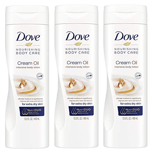 Dove Cream Oil Body Lotion, Intensive, 13.5 oz 3 ct