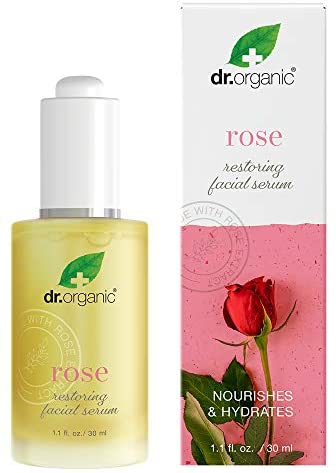 Dr.Organic Restoring Facial Serum with Organic Rose Extract, 1.7 fl oz