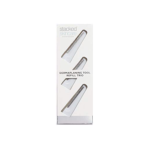 Facial Dermaplaning Tool Refill Kit - Perfect Exfoliating Tool for Smooth, Radiant and Glowing Skin – 3 Razor Refill Trio