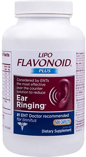 Lipo-Flavonoid Plus Ear Health Supplement | 500 Caplets | #1 ENT Doctor Recommended for Ear Ringing | Most Effective Over the Counter Tinnitus Treatment