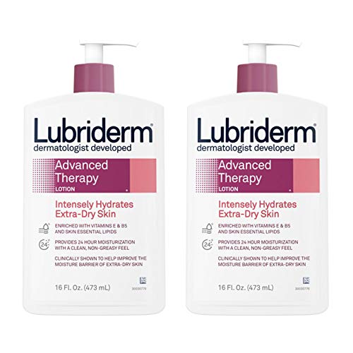 Lubriderm Advanced Therapy Moisturizing Lotion with Vitamins E and B5, Deep Hydration for Extra Dry Skin, Non-Greasy Formula, 16 fl. oz ( Pack of 2)