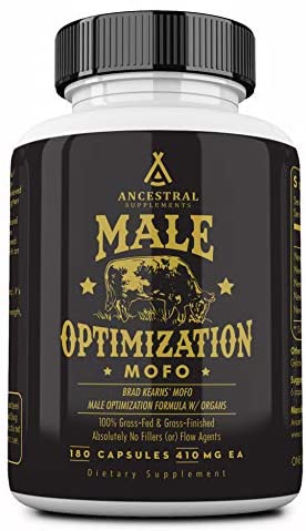 Mofo is Ancestral Supplements Male Optimization Formula W/Organs (Mofo) — Supports Testosterone, Prostate and Heart Health (180 Capsules)