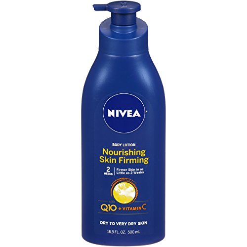 NIVEA Nourishing Skin Firming Body Lotion w/ Q10 and Vitamin C - 48 Hour Moisture for Dry to Very Dry Skin - 16.9 Fl. Oz. Pump Bottle