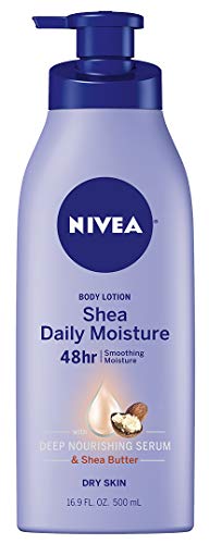 NIVEA Shea Daily Moisture Body Lotion - 48 Hour Moisture For Dry Skin - 16.9 fl. oz. Pump Bottle