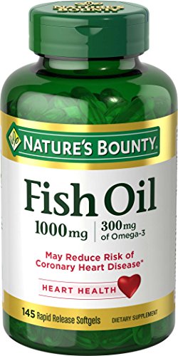 Nature's Bounty Fish Oil Omega-3 1000 mg Soft Gels, 145 Count