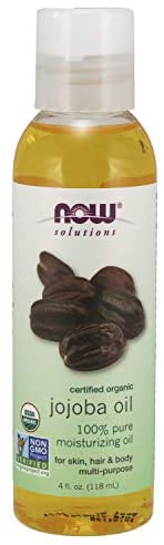 Now Solutions, Organic Jojoba Oil, Moisturizing Multi-Purpose Oil for Face, Hair and Body, 4 Fl Oz