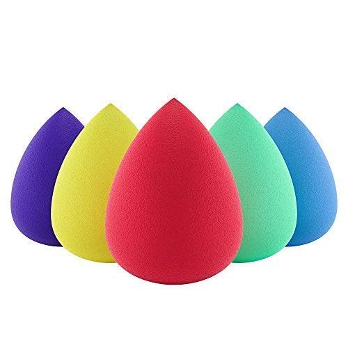 Premium Beauty Sponge Makeup Blender (Set of 5) for Powder, Concealer and Foundation Applicator - Makeup Sponges for Cosmetic Blending