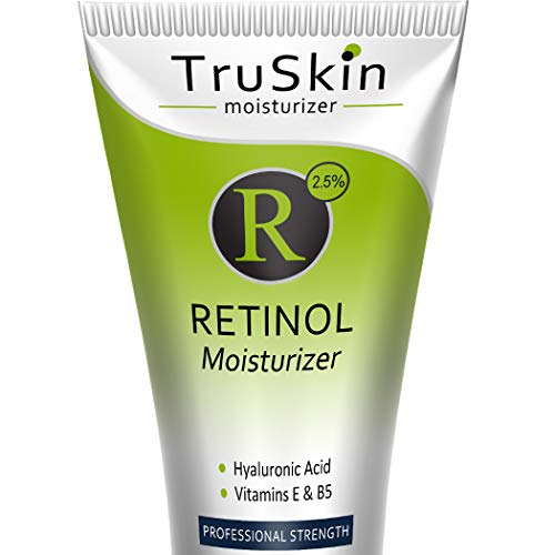 TruSkin RETINOL Cream MOISTURIZER for Face and Eye Area, Best for Wrinkles, Fine Lines - Vitamin A, E, B5, Hyaluronic Acid, Organic Jojoba Oil, Green Tea. 2 Fl Oz