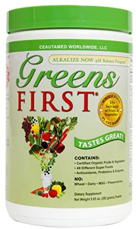 Greens First - Original - 30 Servings - Nutrient Rich-antioxidant Superfood, 49 Different Super Foods, Phytonutrient & Antioxidant, Revitalize, Gluten Free, Vegan & Non-GMO - 9.95 Ounce