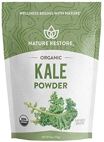 Nature Restore USDA Certified Organic Kale Powder, Non-GMO (8 Ounces), Perfect for Shakes, Greens Superfood Blends