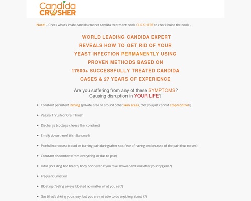 Candida Crusher - Permanent Yeast Infection Solution by Dr Eric Bakker