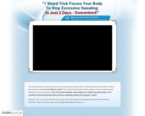 Sweat Miracle™ - FREE Video Presentation