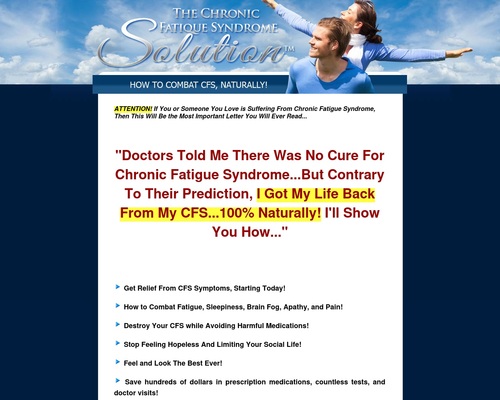 The Chronic Fatigue Syndrome Solution™ - Free Yourself From CFS, Naturally!